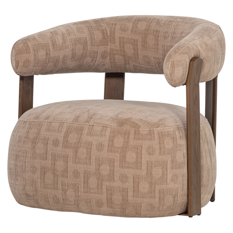 Foon fauteuil 3d structuurstof zand