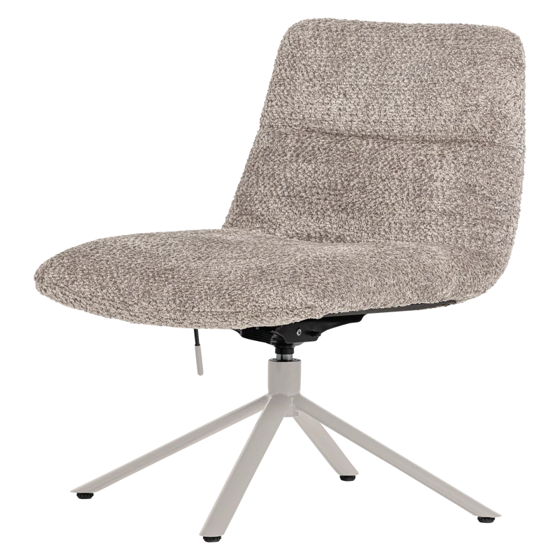 Soren verstelbare draaifauteuil wollig grijs