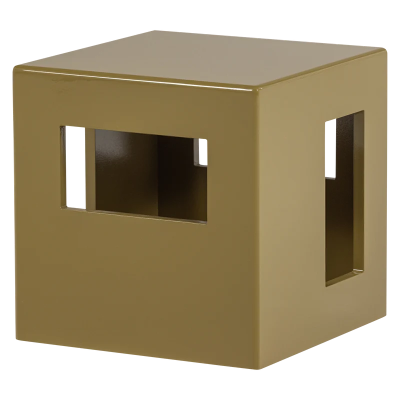 Modern bijzettafel mdf hout hoogglans honinggeel