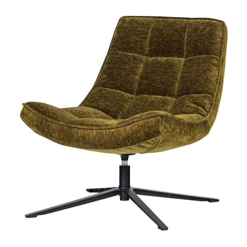 Maudi draaifauteuil chenille structuur groen