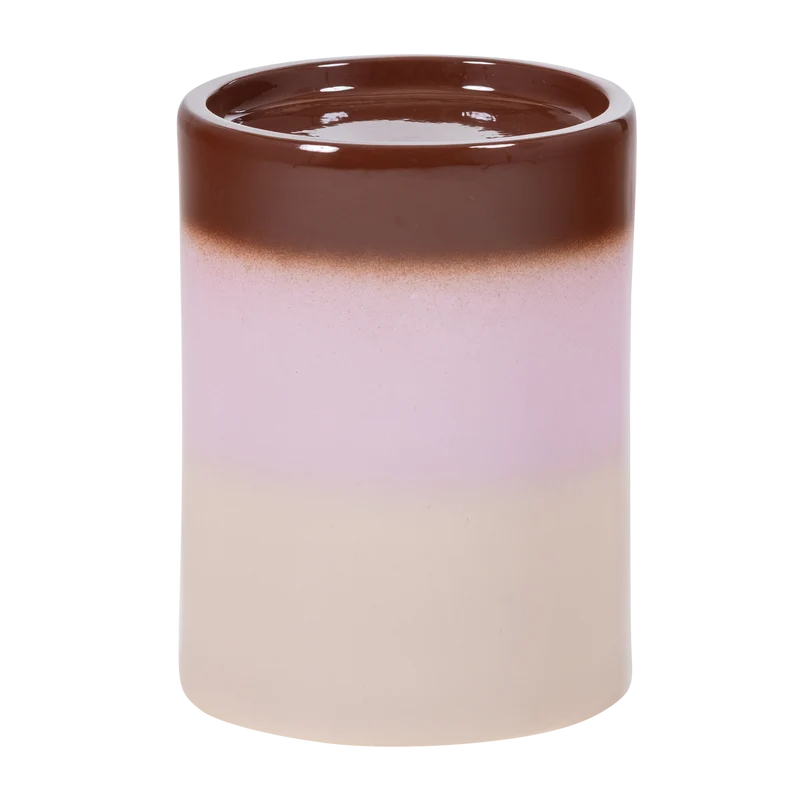 Ollo decoratieve bijzettafel ø35x44 cm keramiek roze/bruin