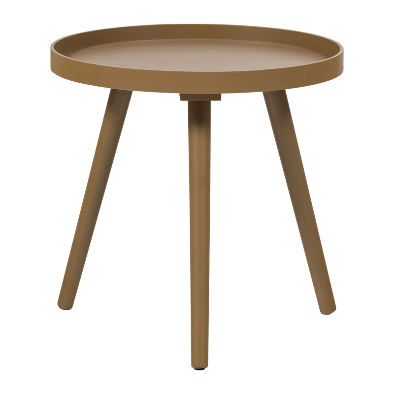 Sasha bijzettafel Ø41 cm hout honinggeel