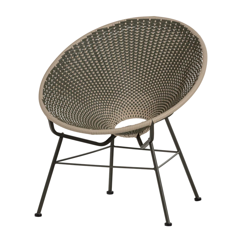 Kazoun tuin loungestoel wicker groen