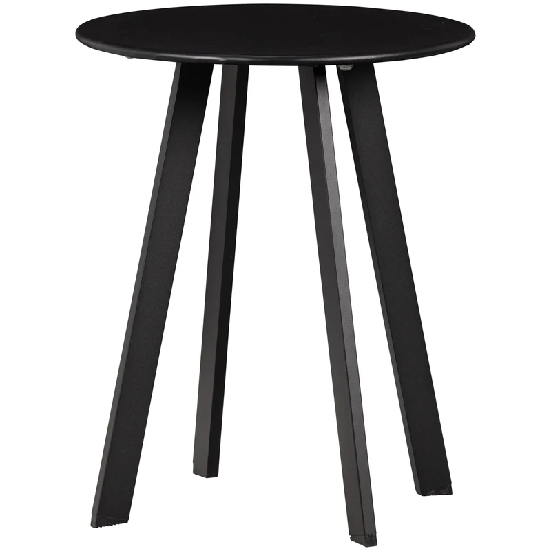 Fer tuin bijzettafel ø40 cm metaal zwart
