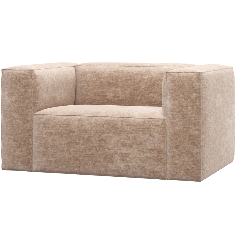 Bean fauteuil chenille velvet naturel