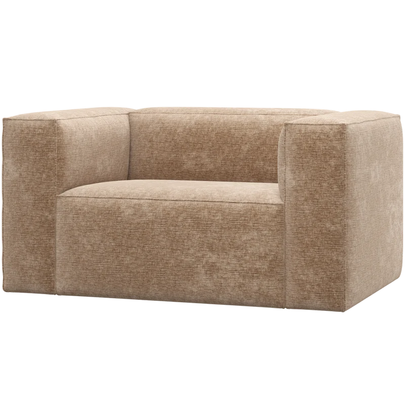 Bean fauteuil chenille velvet perzikroze