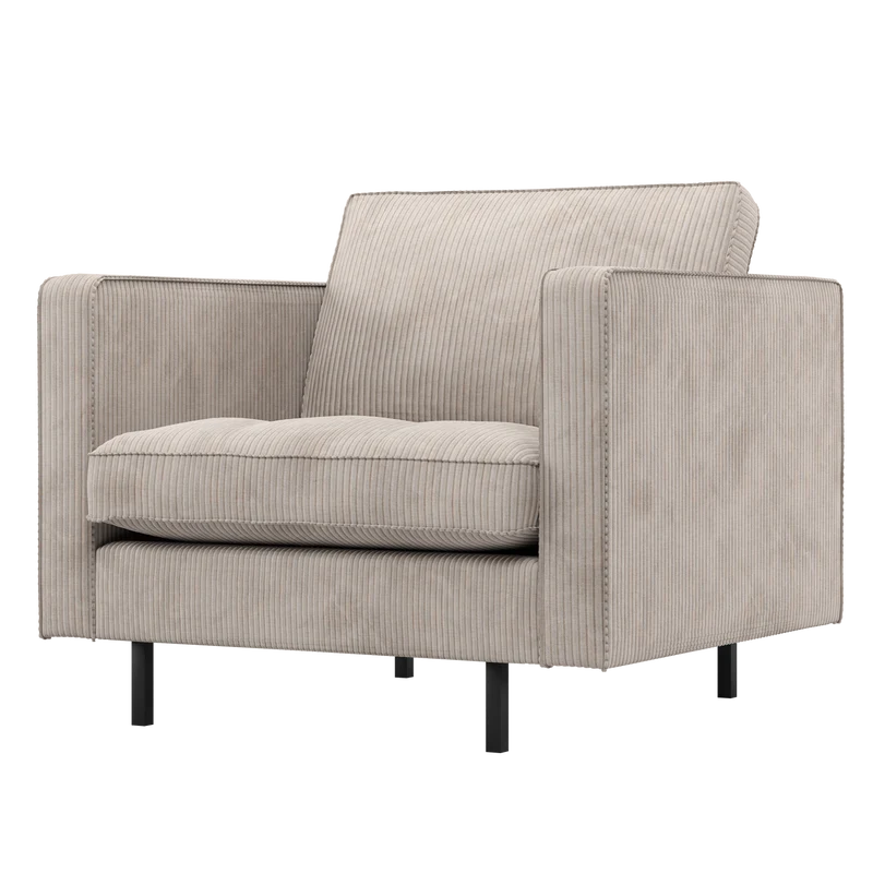 Rodeo classic fauteuil ribstof ecru