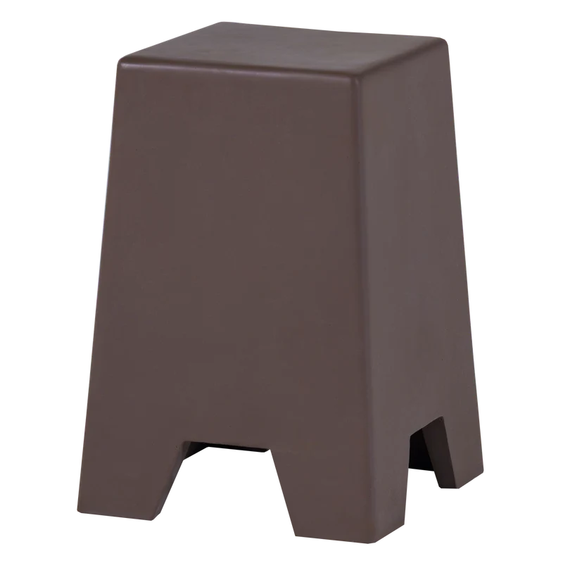 Zina bijzettafel hoog cement bruin