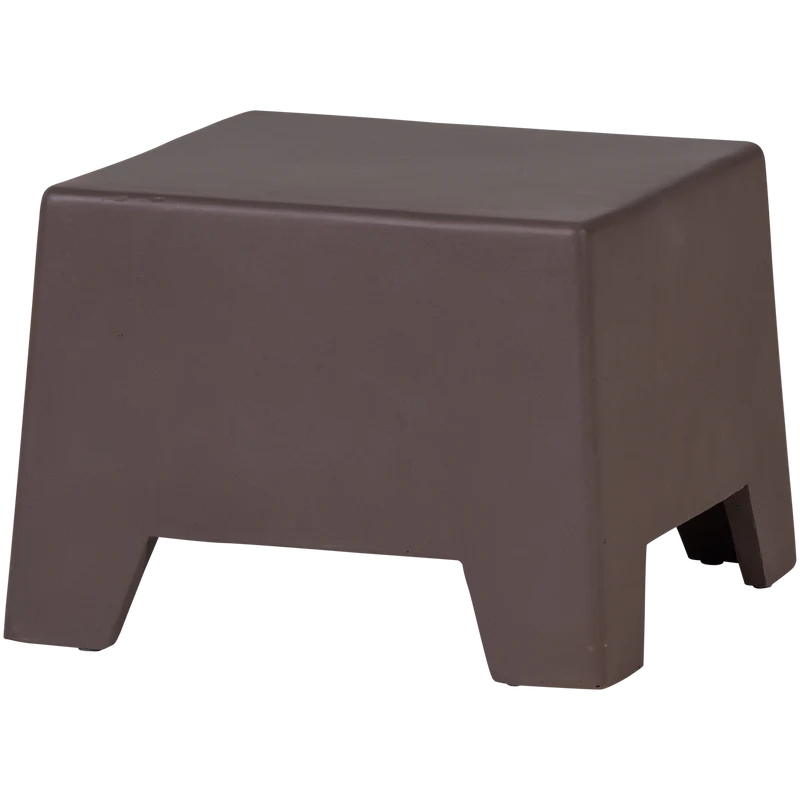 Zina bijzettafel laag cement bruin