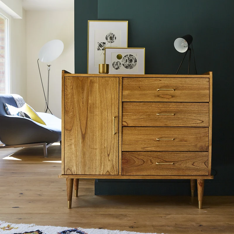 Commode rétro en mindi massif 105 cm
