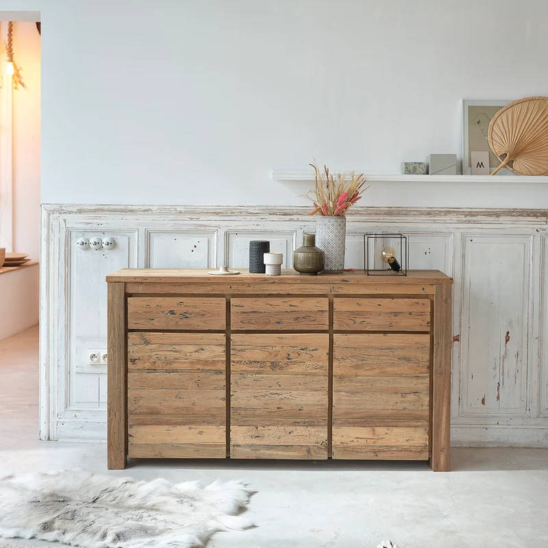 Commode en teck massif recyclé 160 cm