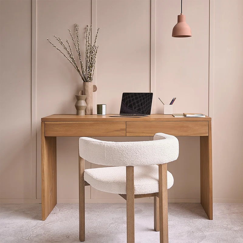 Bureau en teck massif 130 cm