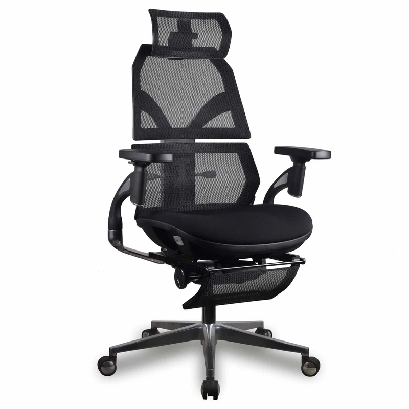 Chaise ergonomique de bureau - AURA PREMIUM Noire en mousse et maille