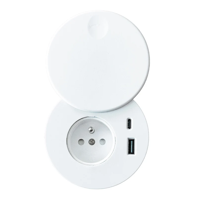 Prise de bureau encastrable avec USB-C et USB-A