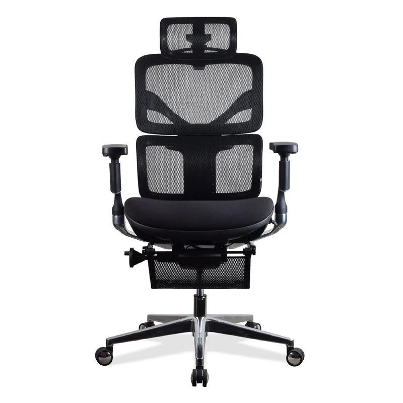 Chaise ergonomique à accoudoirs rotatifs - TERRANA PREMIUM en mousse et maille