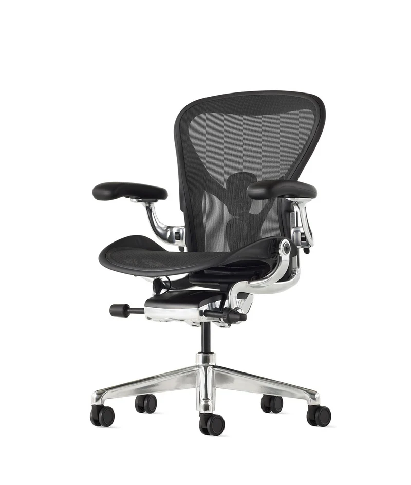 Siège de bureau Aeron* Onyx/Aluminium poli