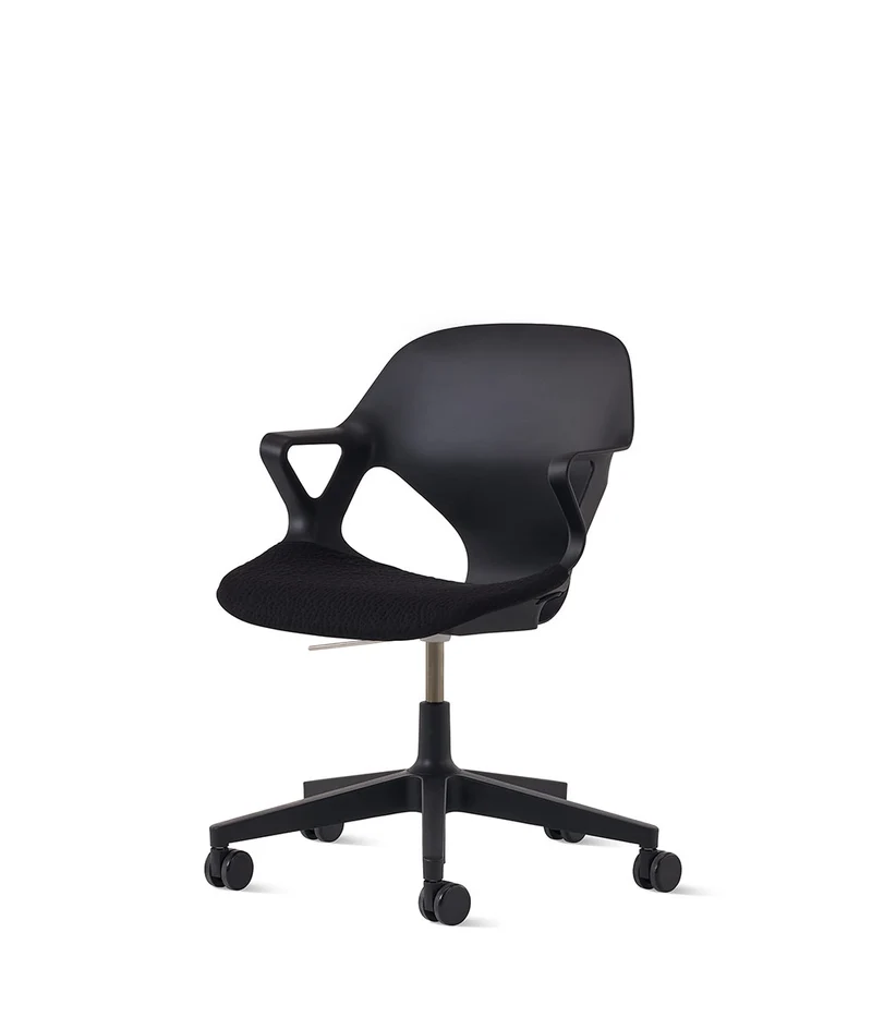 Siège Zeph accoudoirs fixes en Noir/Noir