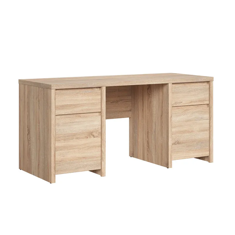 Bureau 2 portes 2 tiroirs Soren Bois