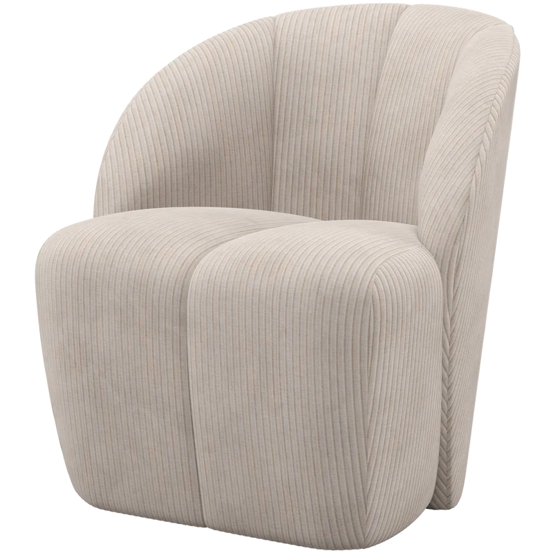 Mojo draaifauteuil ribstof ecru