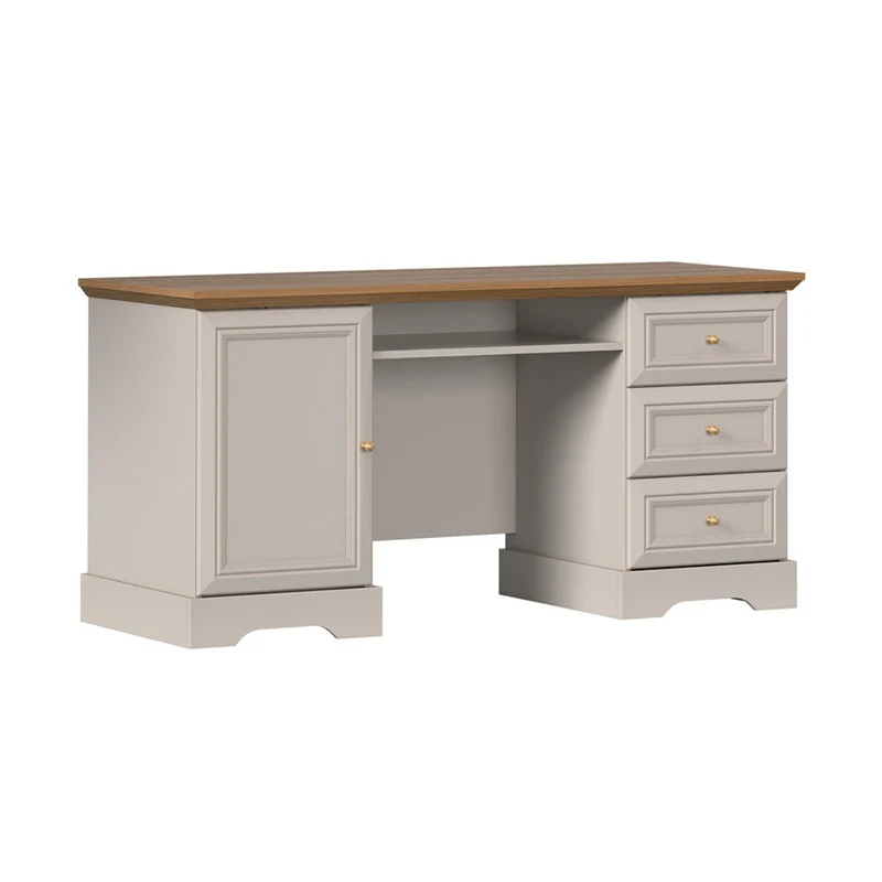 Bureau 1 porte 3 tiroirs Dulci Cachemire et Bois