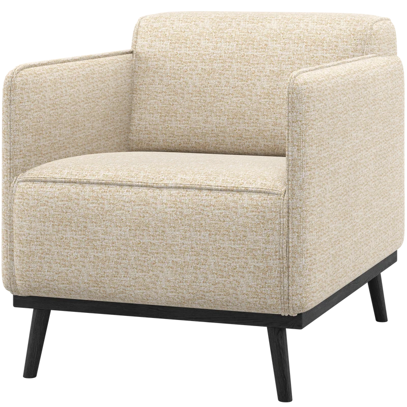 Statement fauteuil met arm beige melange