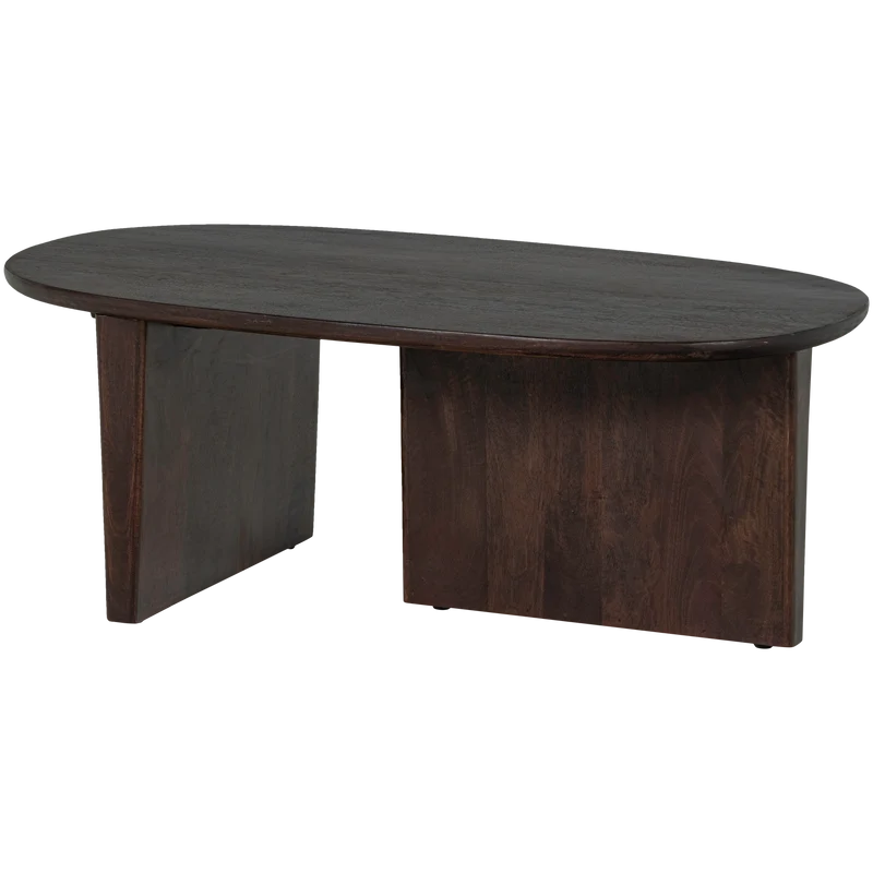 Seam salontafel mangohout donkerbruin