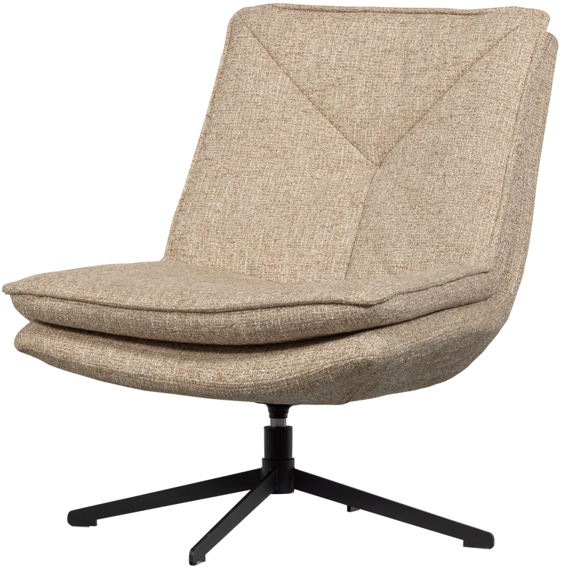 Milaro draaifauteuil naturel melange