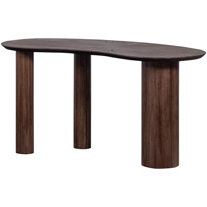 Sun organische sidetable/bureau recycled teak bruin