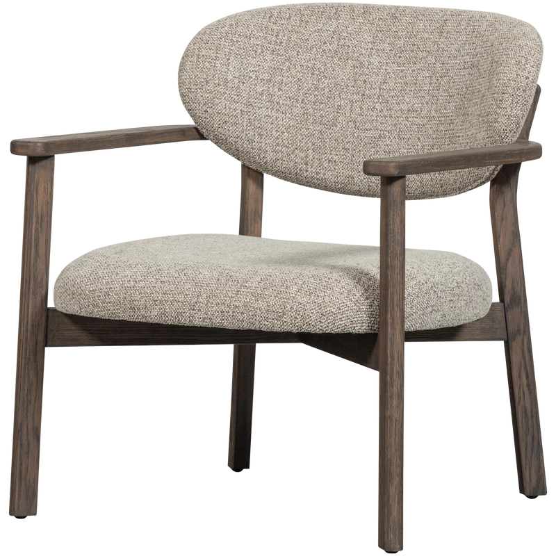 Udar fauteuil met houten frame donkerbruin