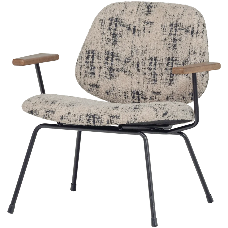Aure fauteuil chenille beige/zwart