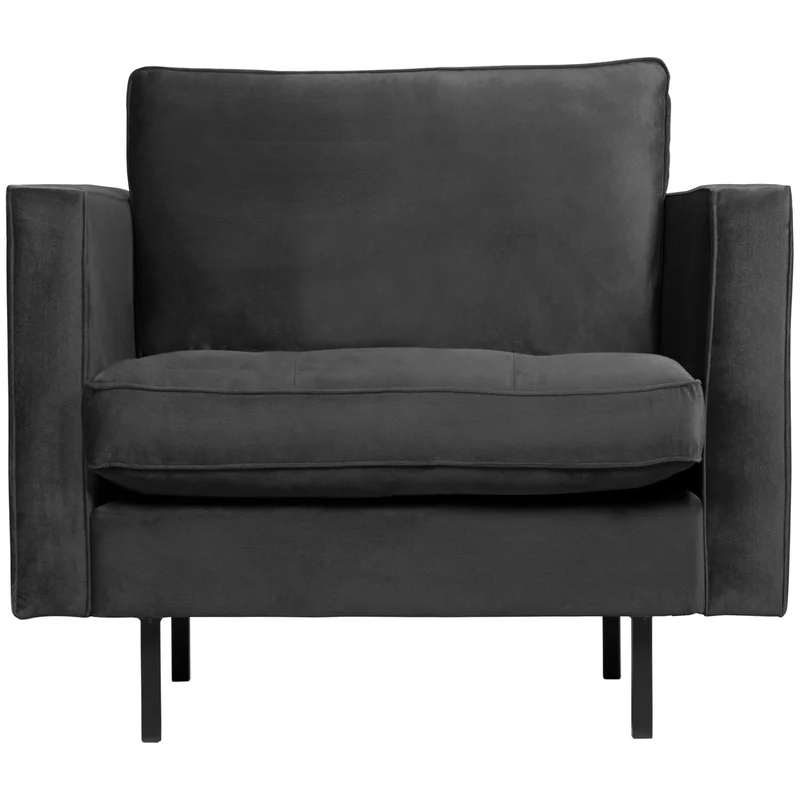 Rodeo classic fauteuil velvet antraciet