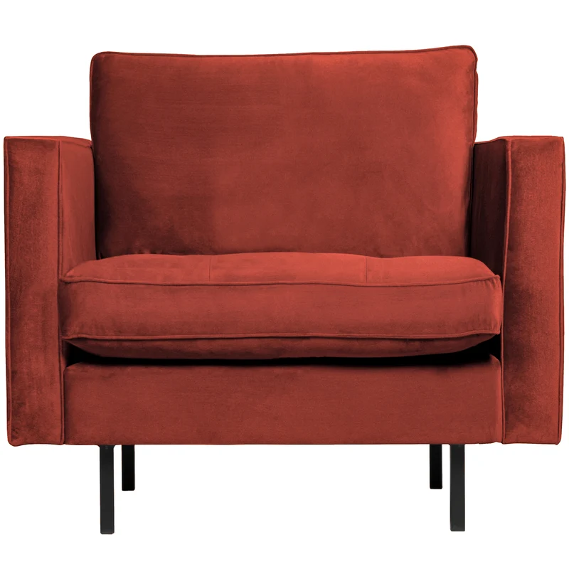 Rodeo classic fauteuil velvet kastanje