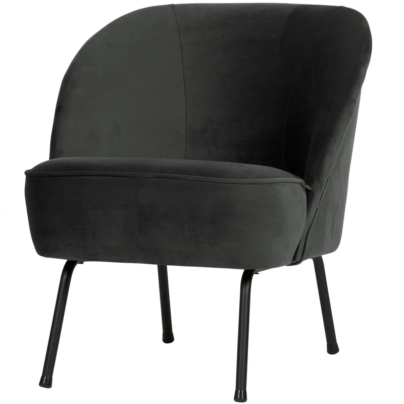 Vogue fauteuil velvet zwart