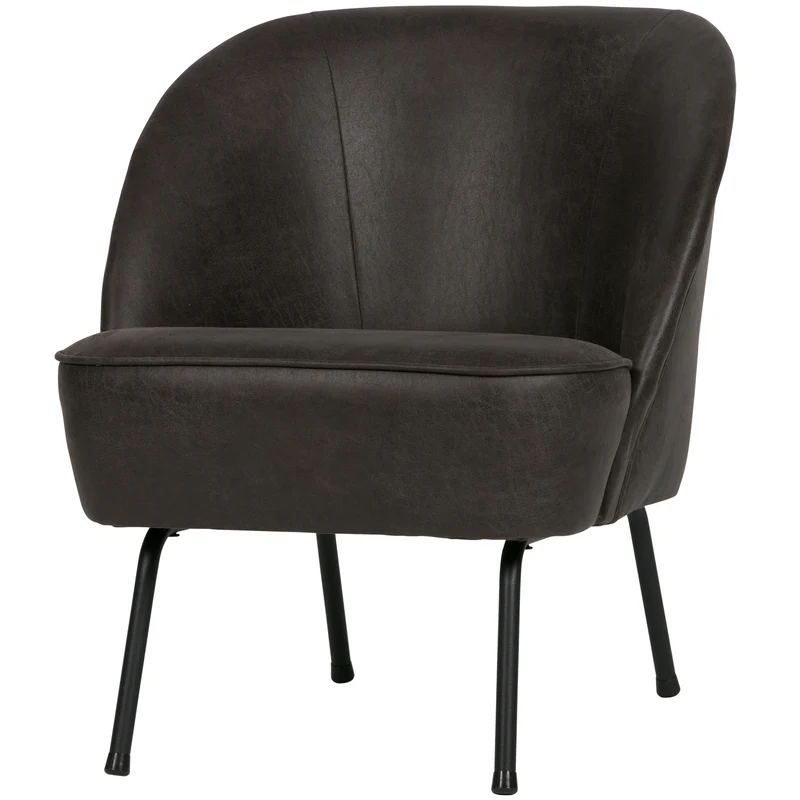 Vogue fauteuil leer zwart