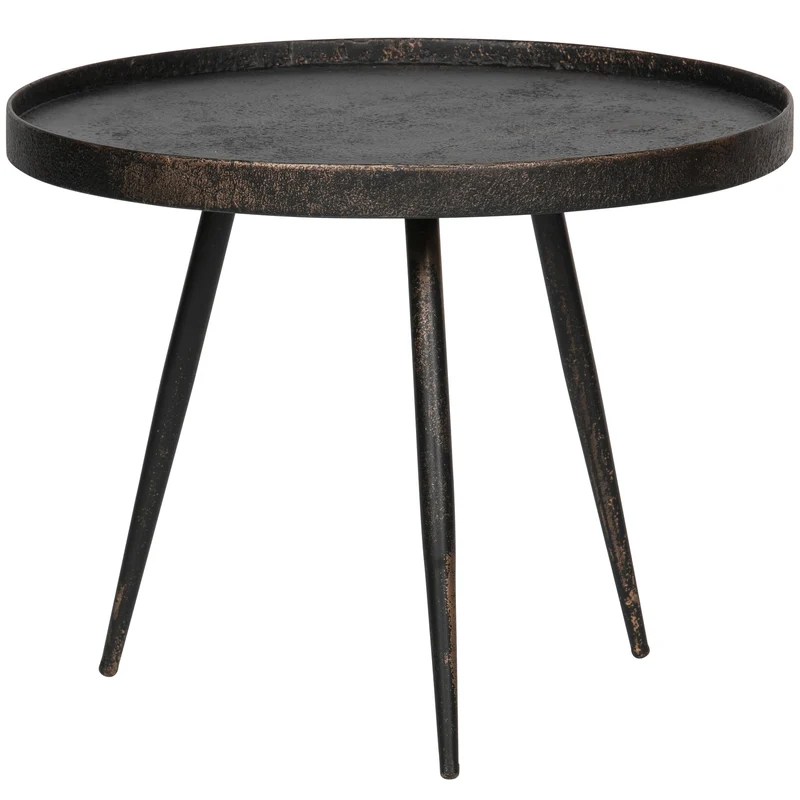 Bounds bijzettafel L hout/metaal antique goud 44xø58 cm