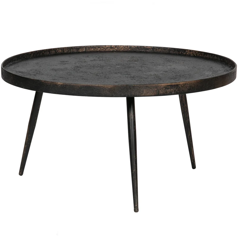 Bounds bijzettafel XL hout/metaal antique goud 40xø76 cm
