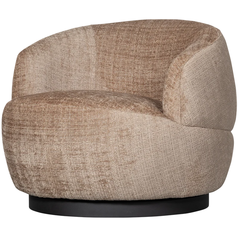 Woolly draaifauteuil chenille zand