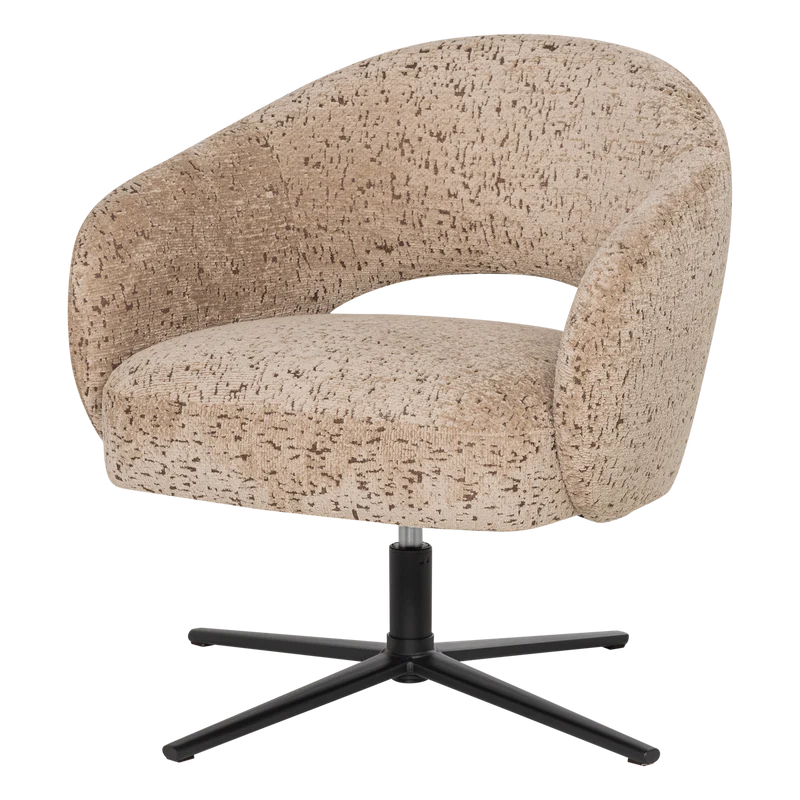 Pico draaifauteuil wollig structuur zand