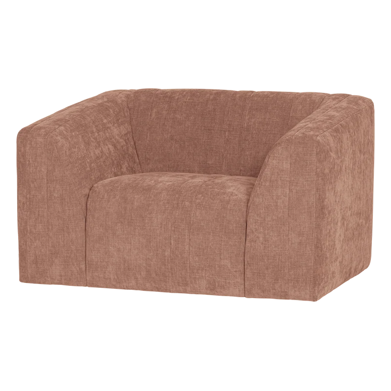 Omaire fauteuil chenille lichtroze