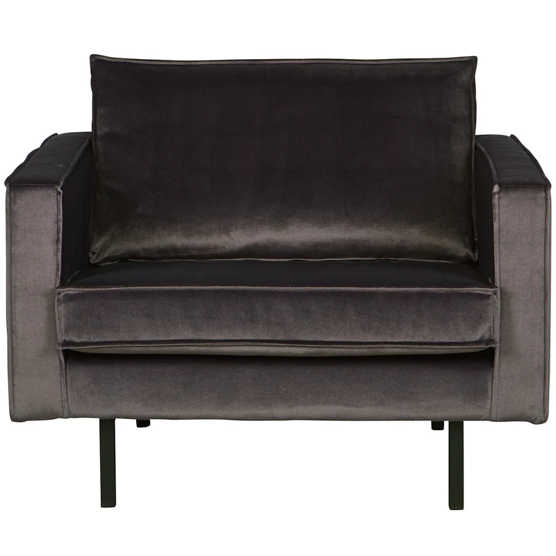 Rodeo fauteuil velvet antraciet