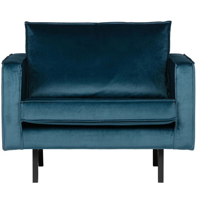 Rodeo fauteuil velvet blauw