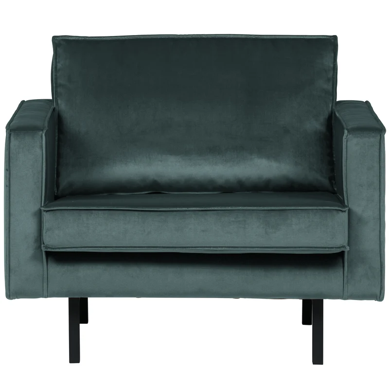 Rodeo fauteuil velvet groenblauw