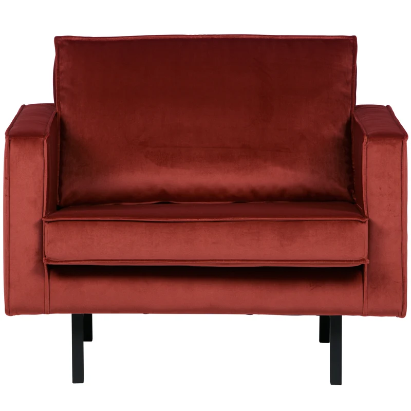 Rodeo fauteuil velvet kastanje
