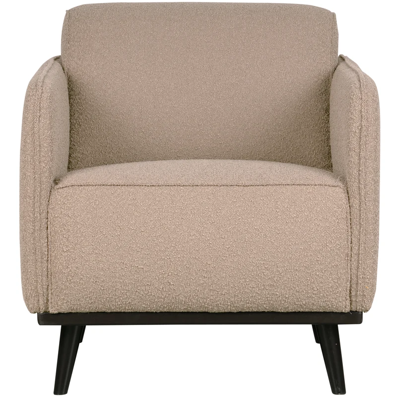 Statement fauteuil met arm bouclé beige