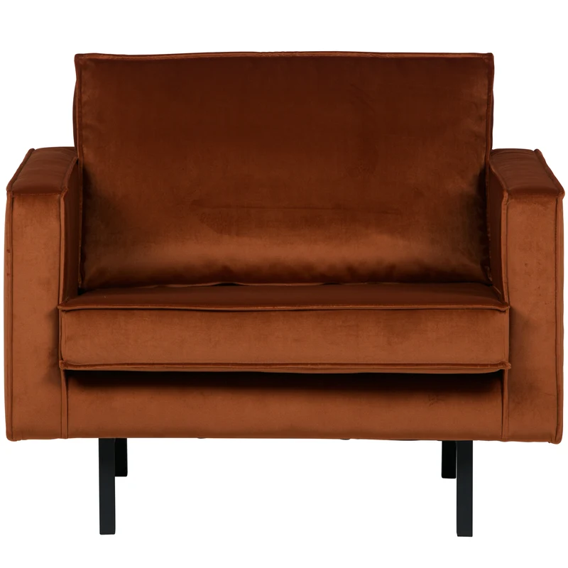 Rodeo fauteuil velvet roest