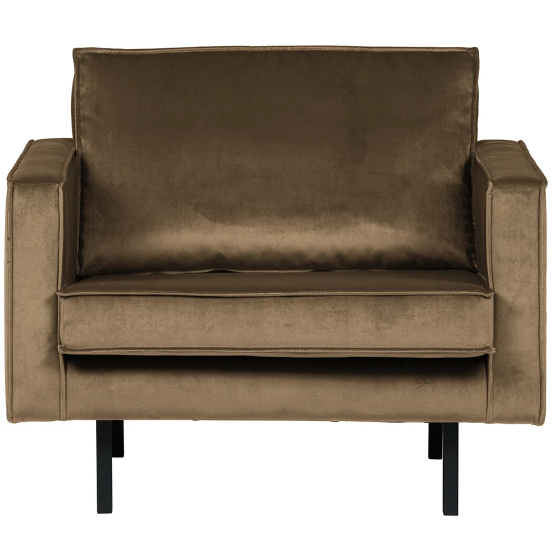 Rodeo fauteuil velvet taupe