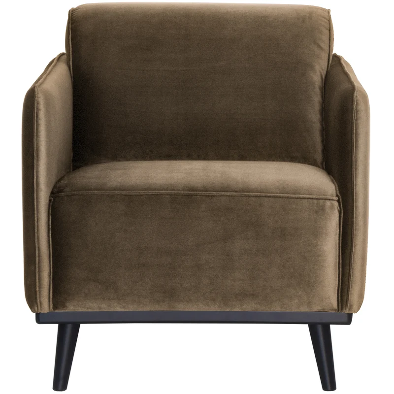 Statement fauteuil met arm velvet taupe
