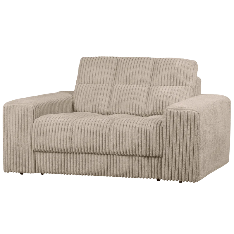 Second Date loveseat ribstof travertin