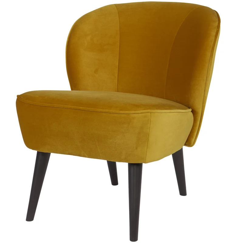 Sara fauteuil velvet oker