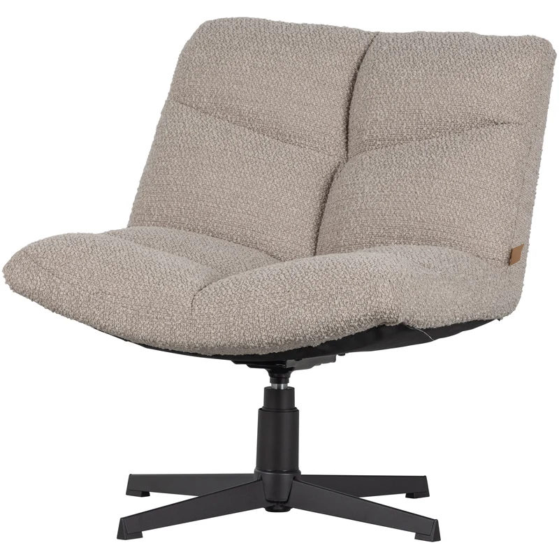 Vinny draaifauteuil bouclé zand